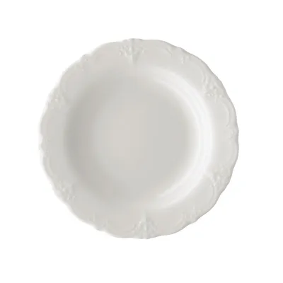 Produktbild von Hutschenreuther Baronesse Suppenteller mit Fahne, Estelle Weiß, Porzellan, 24 cm, 10124