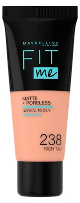 Productafbeelding van Maybelline New York Fit Me matte & poreless foundation 238 rich tan (1 stuk)