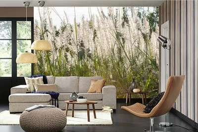 Produktbild von Vlies Fototapete BLUMENGRAS 375 x 250 cm (inkl. Kleister) - Vlies Tapete, Wandtapete, Wandbilder - Tapete für Wohnzimmer Schlafzimmer, Büro, Küche - Montagefertig