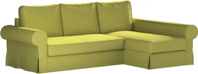 Produktbild von Dekoria Bezug für Backabro Bettsofa / Recamiere, limone, Bezug für Bettsofa Backabro mit Recamiere
