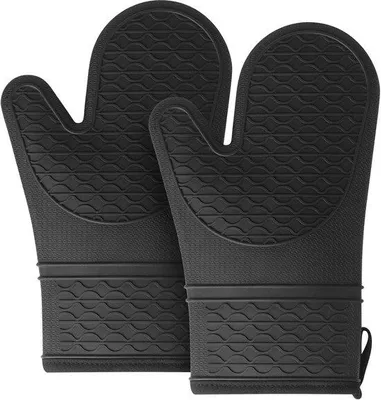 Immagine prodotto di Tappetini da cucina in silicone - Confezione da 2 - Tappetini da cucina resistenti - Tappetini da cucina antiscivolo - Tappetini da cucina morbidi - Tappetini da cucina flessibili - Tappetini da cucina antiscivolo - Tappetini da cucina per cucinare e preparare dolci - Nero