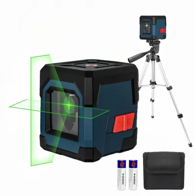 Image de Niveau laser à faisceau croisé - Laser vert avec trépied - Pour la construction et les travaux de bricolage