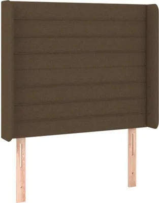Produktbild von vidaXL Kopfteil mit Ohren Dunkelbraun 103x16x118/128 cm Stoff