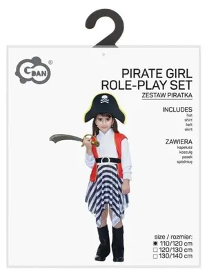 Immagine prodotto di Costume da pirata per bambini, taglia 110/120 cm - Godan