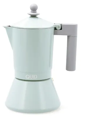 Moka-Kanne aus Aluminium, 6 Tassen, Grün, 1510 ml