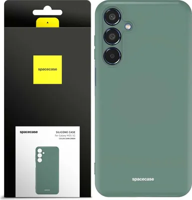 Image de Coque en silicone SPACECASE Coque en silicone pour Galaxy M35 5G Vert