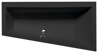 Immagine prodotto di Vasca da bagno salvaspazio ANDRA, 180x90x45cm, destra, nero opaco