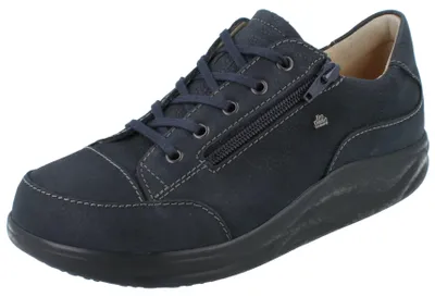 Produktbild von FINN COMFORT FINNAMIC Hachiouji Damen Schnürschuhe blau genarbtes Nubukleder - Größe: UK 6