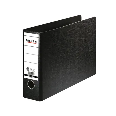 Produktbild von Falken Ordner, Hartpappe, DIN A4 quer, 80 mm, schwarz