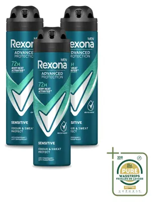Produktbild von 3 x Rexona Men Advanced Protection Sensitive Deodorant Spray 150 ml - Vorratspackung - 3 Stücke