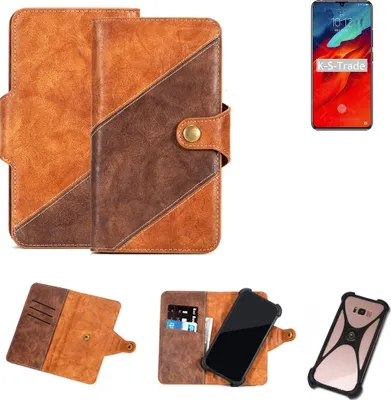 Produktbild von K-S-Trade Handyhülle Schutzhülle Bookstyle Case Wallet-Case kompatibel mit Lenovo Z6 Pro Cover Klapphülle Kantenschutz Smartphone dunkelbraun braun