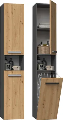 Produktbild von Badezimmer-Hochschrank Heinrich 31 cm in Artisan-Eiche / Anthrazit