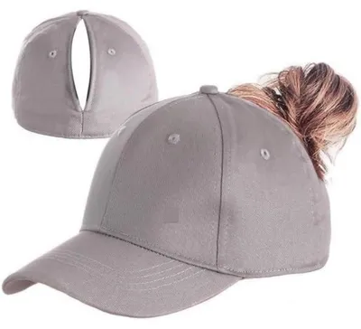 Produktbild von Damen-Baseballkappe mit Pferdeschwanz-Design, atmungsaktiv