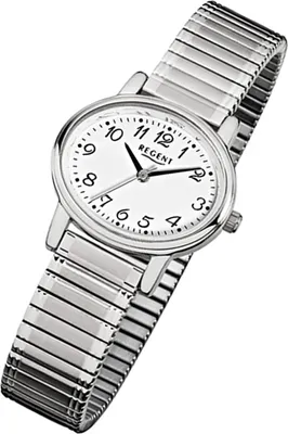Produktbild von Regent Damen Stahlarmband Uhr silber F-891 Quarzuhr URF891