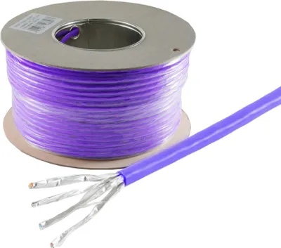 Produktbild von S/CONN 75500-A-100SSP, 100 m, Cat7a, S/FTP (S-STP), Violett