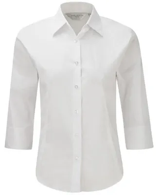 Obrázok produktu pre Russell Collection Easy Care blúzka, 3/4 rukávy FK753 (M) (biela)