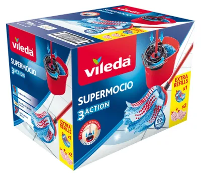 Immagine prodotto di Vileda SuperMocio 3 Action in microfibra & Power Set