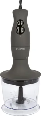 Zdjęcie produktu dla Bomann SMS 6055 CB, blender ręczny/trzepaczka/multi-rozdrabniacz do miksowania, siekania, ubijania, 400 W; wraz z akcesoriami; stal nierdzewna/tytan