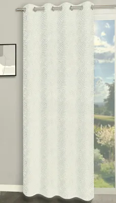 Produktbild von Ösenschal Sienna natur Blätter BxH 140x235cm Vorhang Öse Schal Gardine Musterung