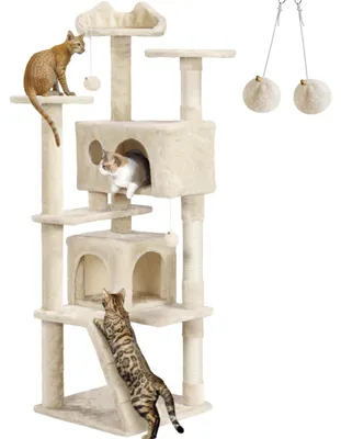 Produktbild von Stabilität Katzenkratzbaum - Höhe 158 cm, Beige