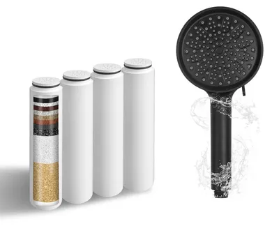 Ersatzfilter für Duschköpfe, 4 Stück, entfernt Chlor