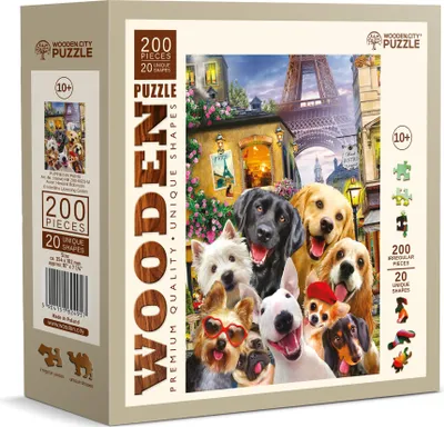 Immagine prodotto di Puzzle in legno WOODEN CITY Cuccioli a Parigi 200 pezzi