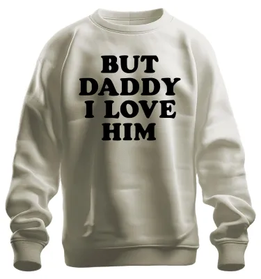 Immagine prodotto di But Daddy I Love Him Papa I Love Him Love Gift Vintage Unisex Felpa Pullover, Nature, XXL