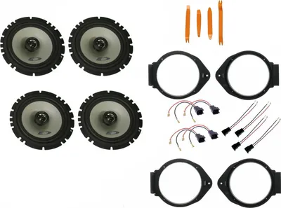 Produktbild von Alpine Set Tür vorn hinten für Opel Astra K Bj 15-21 Ausbaubügel 440 W