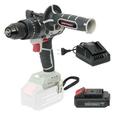Produktbild von Dino KRAFTPAKET 18V-75Nm Bürstenloser Akkuschrauber Akku Bohrschrauber Schlagbohrschrauber Set mit 2Ah Akku, Ladegerät, LED, 23-Stufen, Motor bürstenlos (Brushless)
