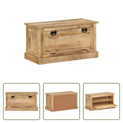 Image de The Living Store Banc à chaussures 85x40x45 cm bois massif mangue