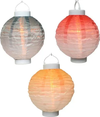 Produktbild von Solarlampe aus Nylon mit Farbverlauf ø20x23cm