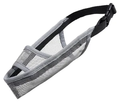 Produktbild von Hundemaulkorb für kleine, mittlere und große Hunde, atmungsaktiver und trinkbarer Maulkorb aus Air-Mesh-Gewebe gegen Beißen, Bellen und Lecken