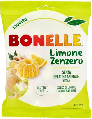 Produktbild von 6x Fida Le Bonelle Gelées Caramelle Limone e Zenzero Zitronen-Ingwer-Bonbons 175g