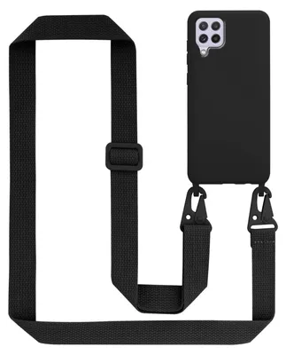 Obrázek produktu pro Cadorabo Ochranné pouzdro pro Samsung Galaxy A22 4G / M22 / M32 4G Case in Black Pouzdro na mobilní telefon s řetízkem s nastavitelnou délkou šňůry