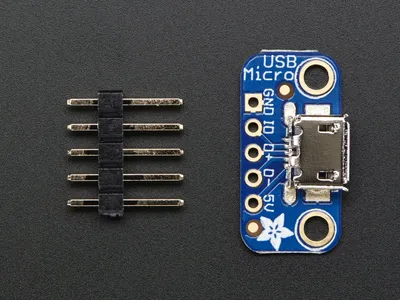 Produktbild von Adafruit USB Micro-B Breakout Board, Adding USB 5V Power to Projects 1833