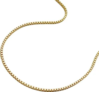 Produktbild von 0,7mm Venezianer Kette Halskette Collier aus 375 Gold Gelbgold 38cm Goldkette