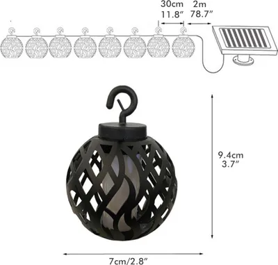 Obrázek produktu pro LED simulace solárního plamene zahradní světla vodotěsné dekorace pro svatební vánoční výzdobu