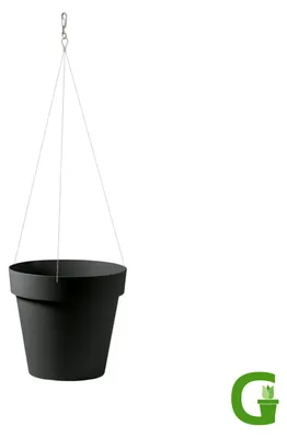 Produktbild von Central Garden Hängeampel Blumenampel mit VA-Aufhängung, 30 cm, Anthrazit