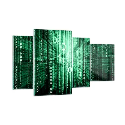 Produktbild von Bilder auf glas - Abstrakt zusammenfassungszahlen - 120x70cm - Glasbilder - Wandbilder - Kunstdruck - zum Aufhängen bereit - Wanddekoration aus Glas - Glas Bilder - Wandbild auf Glas - GDL120x70-2290