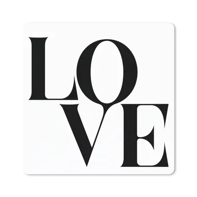 Produktbild von MuchoWow® Mauspad Mousepad Text - Liebe - Zitate 20x20 cm - Mousepads - Maus Mat - Pad - Mausunterlage - Desk Mat - Bureauartikeln