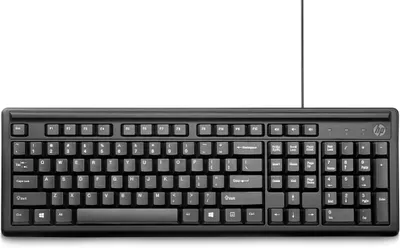 Produktbild von HP 100 Tastatur - Volle Größe (100%) - Kabelgebunden - USB - Schwarz