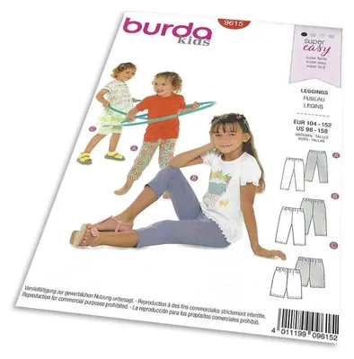 Obrázek produktu pro Střih Burda 9615 - Dětské legíny
