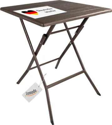 Produktbild von Klapptisch in Holz-Optik, braun, Balkontisch mit Tischplatte 62 x 62 cm (L x B)