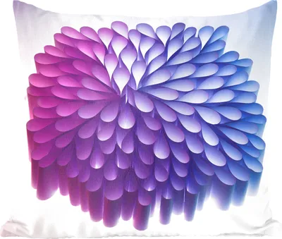 Produktbild von MuchoWow® Zierkissen Sofakissen Wohnzimmer Dekokissen 60x60 cm Violette Geometrie aus Papier - Sitzfläche - Foto Polster