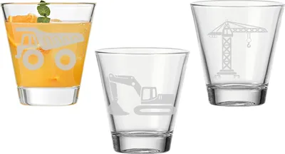 Produktbild von Luxentu Kinderbecher 215 ml Baustellenfahrzeuge 3er Set