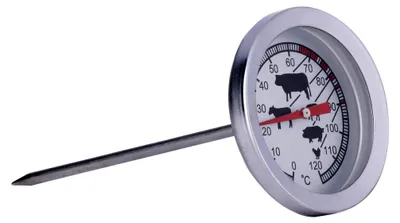 Immagine prodotto di TERMOMETRO PER CARNE 12 cm in acciaio inox termometro analogico da forno termometro per arrosti termometro per griglia termometro per carne termometro per griglia 95