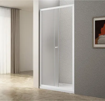 Produktbild von Aqualine UGGA Duschschiebetür 1100mm, Brick Glas, Weiß
