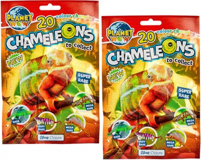 Produktbild von Blue Ocean Chamäleons Sammelfiguren 2024 - Planet Wow Figur - 2 Tüten