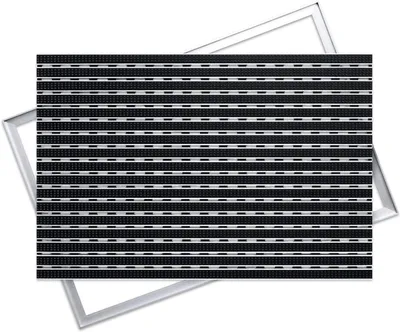 Produktbild von POLENTEX Premium Aluminium Fußmatte Heavy Duty mit Rahmen, 80x60, Schwarz, 22 mm, Bürsteneinlage, 500 kg/m²