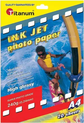 Image de Papier photo A4 240g 20 feuilles Gloss Titanum